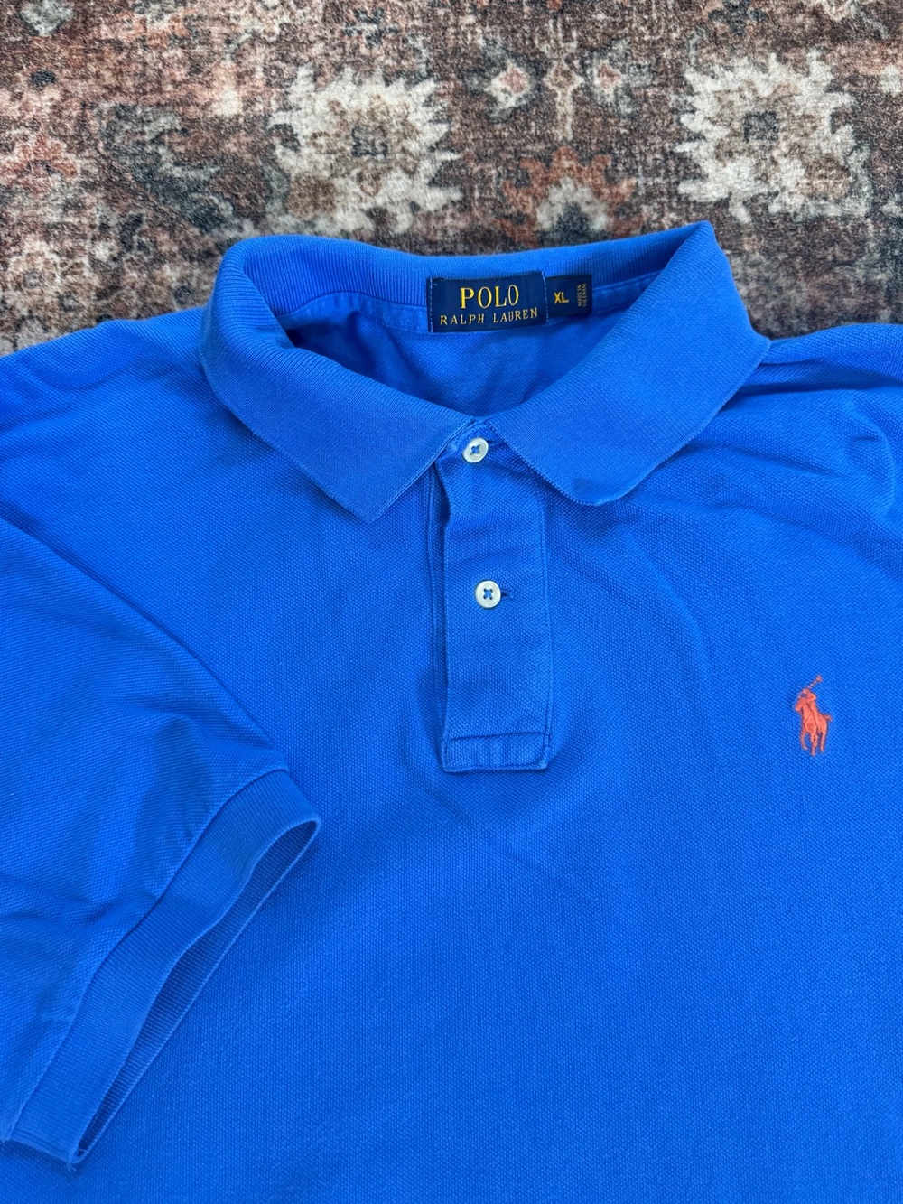 Polo by Ralph Lauren Royal Blue Polo with Orange Pony